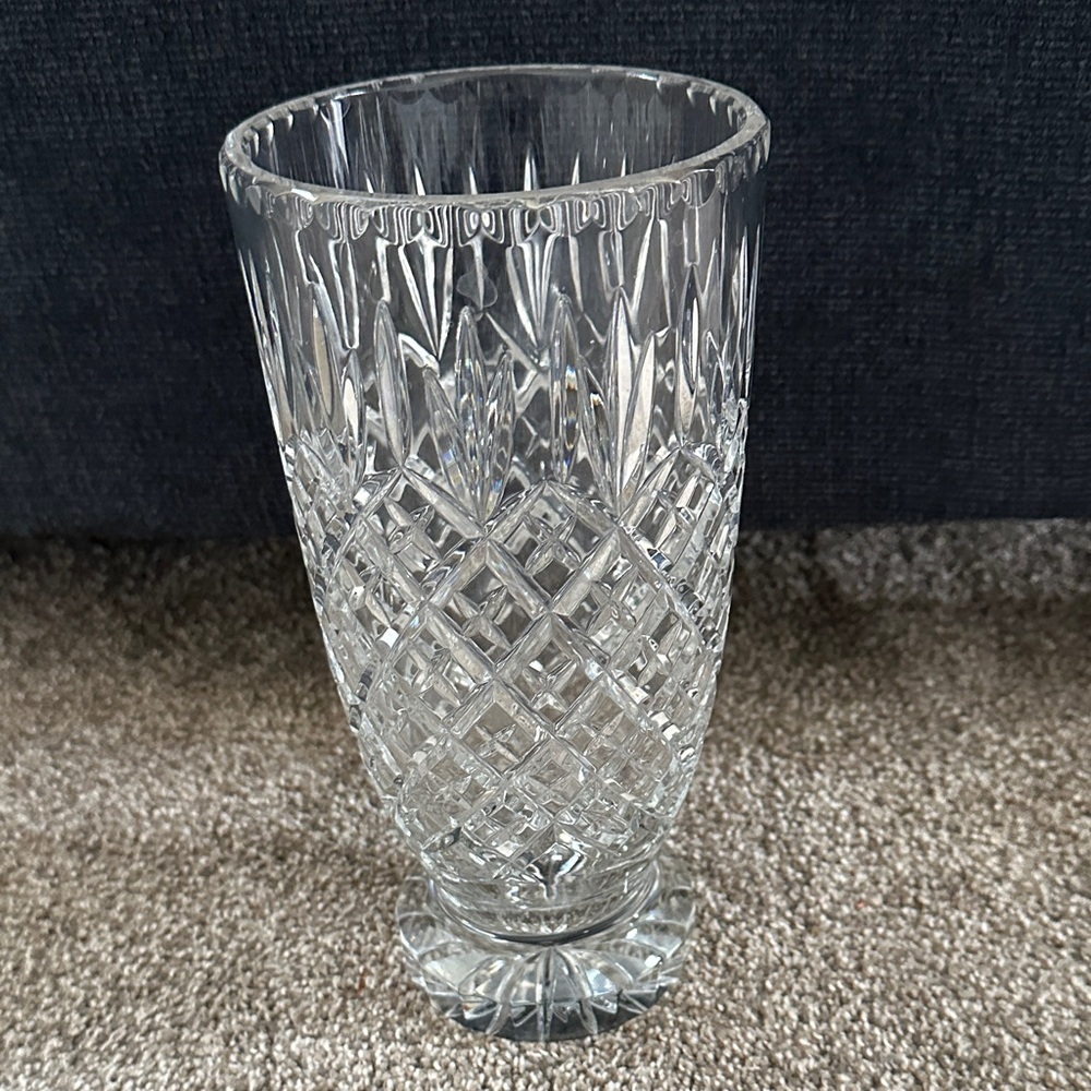 Elegant  Cut Glass Vase
